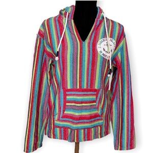 Beach by Exist Bahamas striped cotton pullover sweater hoodie men’s medium